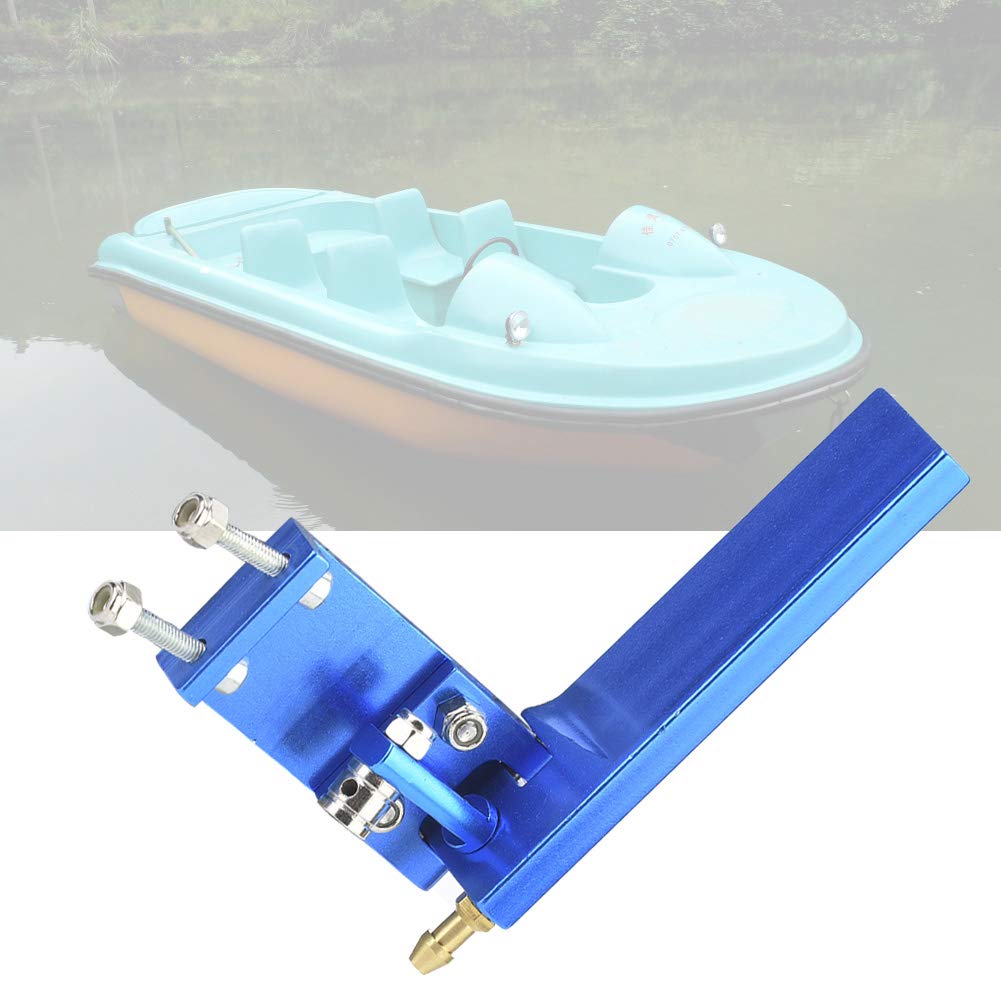 RC Boat Rudder, Lightweight Aluminum with Water Pickup Function, 95mm Rudder for Remote Control Electric Boats and Model Enthusiasts (Blue, 95mm)