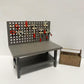 1:12 Miniature Tool Workbench with Accessories Miniature Garage Garden Furniture (Darkgreyworkbench)