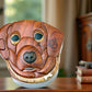 Dog - Natural Wood Intarsia Puzzle Box - Handcrafted with Secret Compartment