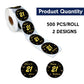 REWIDPARTY Black Gold 21st Birthday Stickers - Cheers to 21 Years, Anniversary Party Decorations - Adhesive Stickers (500 Per Roll)