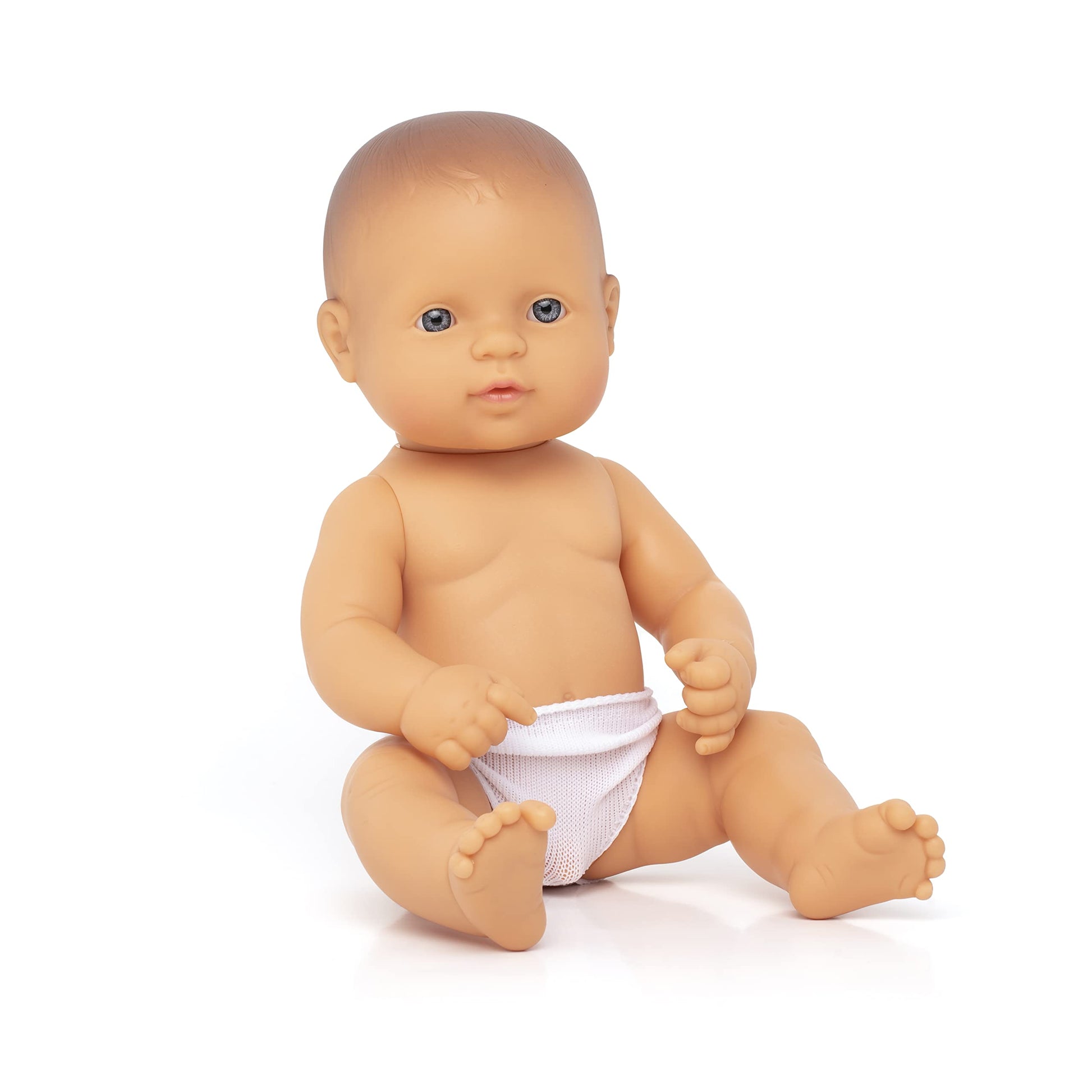 Miniland Realistic Baby Doll with Anatomically Correct Features, Reborn Baby Dolls, Cute Scented Hard Body with Vanilla Perfume, Comes in Polybag, 12