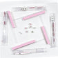 WEMEGA Upgraded Mahjong Racks with Pushers and Bag - Set of 4 Clear Acrylic Tile Holders with Protective Anti-Slip Feet for American Mahjong