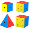 CFMOUR Speed Cube Set - Stickerless 2x2 3x3 4x4 Pyramid Magic Cubes Bundle