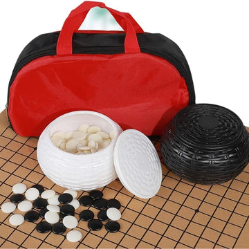 Luoyer Go Game Set with Carrying Bag Go Pieces Stones with Bowls Portable Weiqi for Beginner Club Bar Home Chinese Strategy Board Game for 2 Players