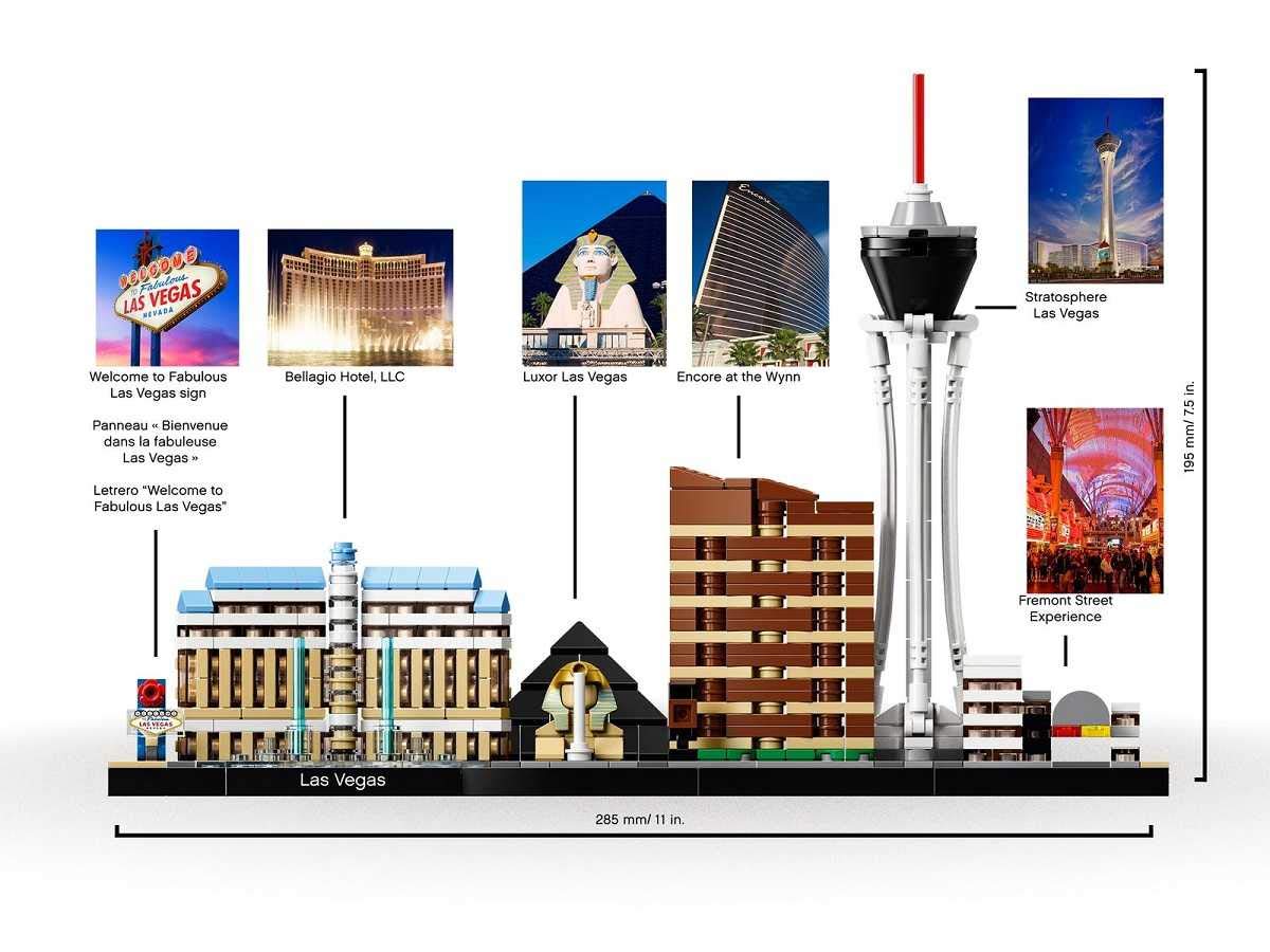 LEGO Architecture Skyline Collection Las Vegas Building Kit 21047 (487 Pieces)