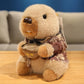 HWHXCZYH Groundhog Plush 8 Inch, Kawaii Capybara Style Soft Stuffed Animal, Cute Chill Fluffy Plushie Pillow Desk Decor Room Accessory, Stress Relief