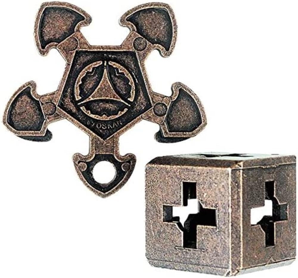 BePuzzled |O'Gear Hanayama Metal Brainteaser Puzzle Mensa Rated Level 3, for Ages 12 and Up