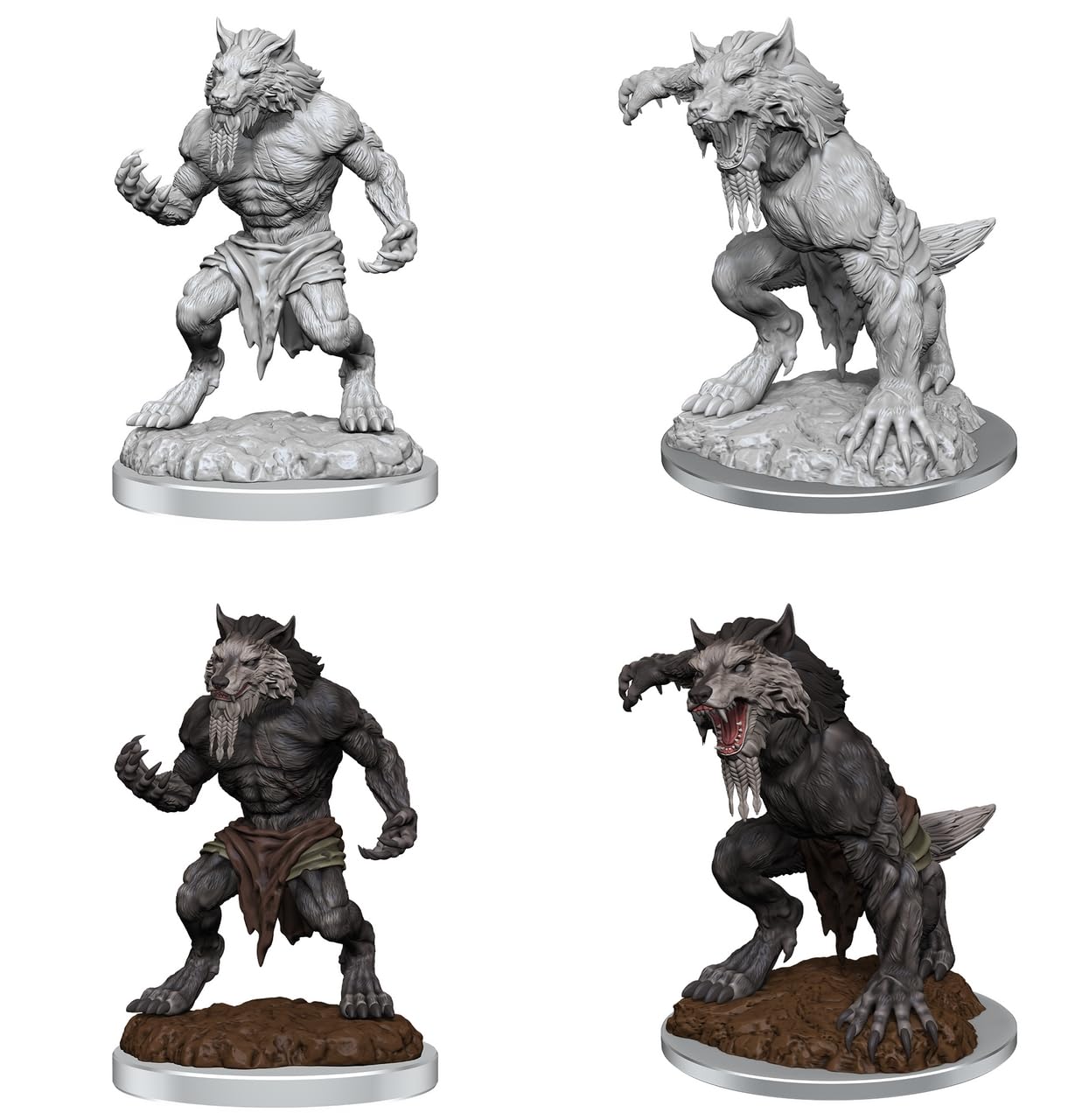 WizKids Critical Role Unpainted Miniatures: Fey Werewolves