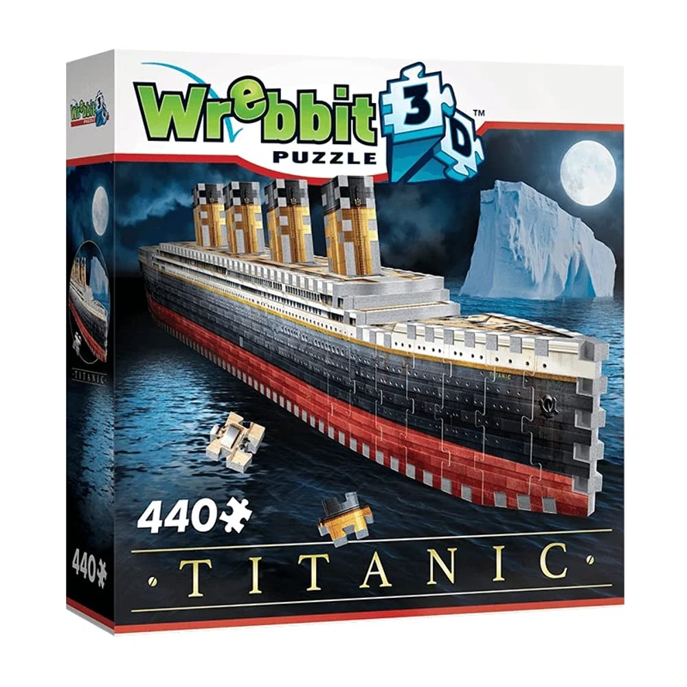 Wrebbit3D Titanic 3D Puzzle | 440 Jigsaw Puzzle Pieces | Historical Ship and Mythical Boat from Film and Movie