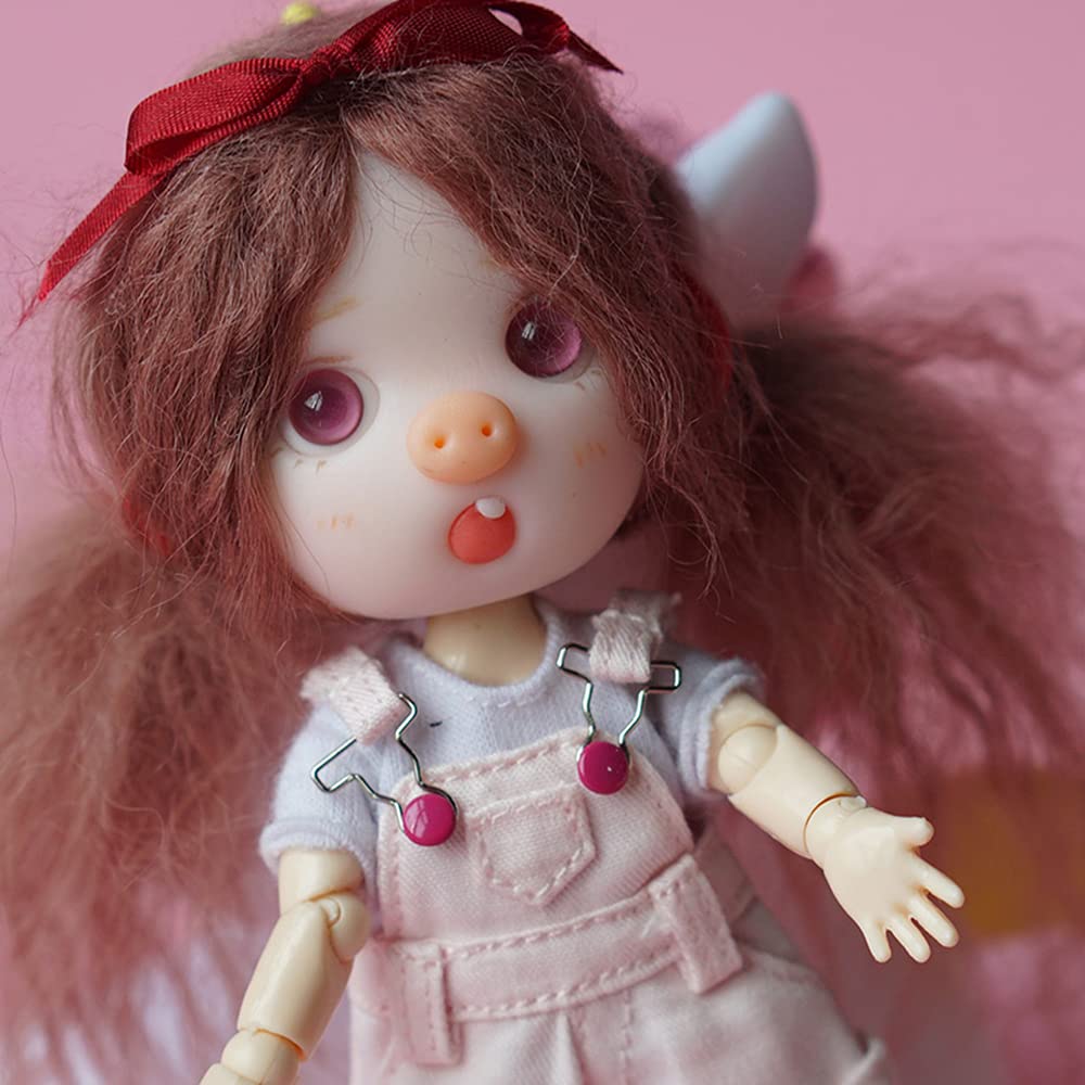 XiDonDon Short Sleeve T-Shirt for ob11,Molly,Body9,Gsc,1/12bjd Doll Clothes Toys Accessories (White)