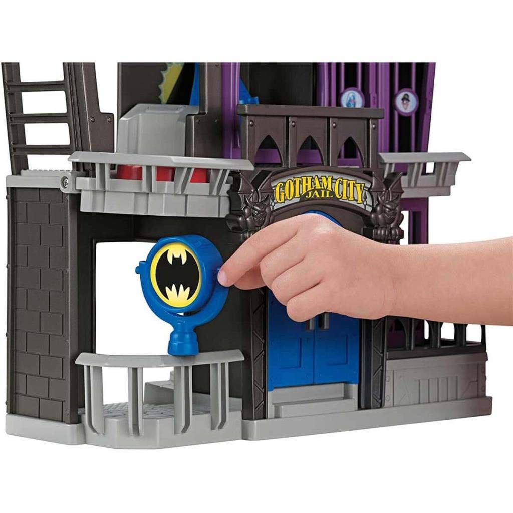 Fisher-Price Imaginext DC Super Friends Gotham City Jail Playset with Batman and Bane Figures for preschool kids ages 3-8 years
