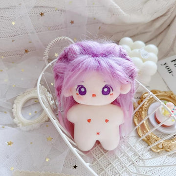 niannyyhouse 10cm Plush Doll Purple Girl Humanoid Stuffed Body no Attribute Astral Body Wearable Clothing Dress Up Gifts