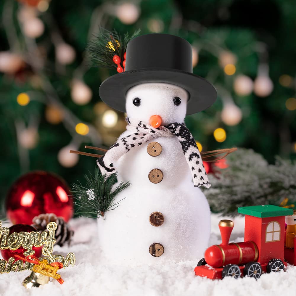 HUIANER Mini Black Top Hats 30PCS Miniature Top Hat Plastic Mini Doll Hats for Dollhouse Art Crafts DIY Supplies