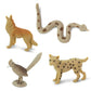 Safari Ltd. Desert TOOB - Figurines of Horned Lizard, Cactus, Road Runner, Scorpion, Rattlesnake, Coyote, Bobcat, Armadillo, Mountain Lion