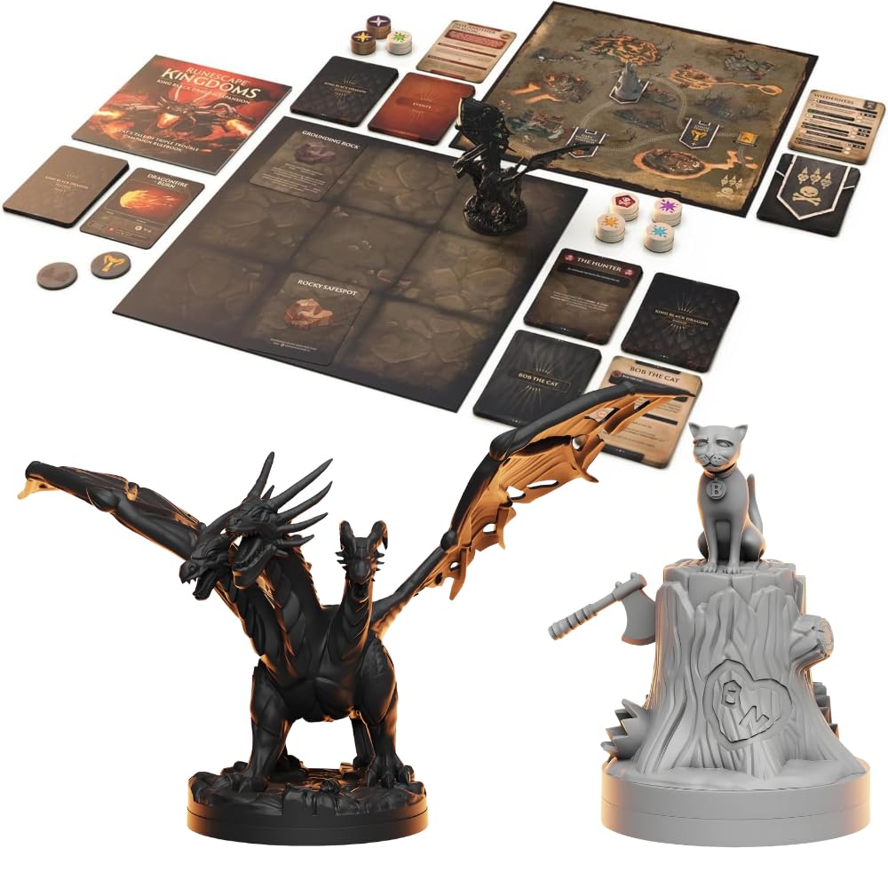 Steamforged Games, RuneScape Kingdoms The Board Game Bundle: King Black Dragon, Kalphite Queen, TzKal-Zuk, Culinaromancer, and RuneScape Expansion (5