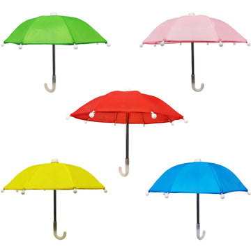 5 Pcs Miniature Doll Umbrellas 1:6 Scale Adjustable Mini Colorful Sunny Rainy Umbrella Dollhouse Pretend Play Toy for 18 Inch People Photography Props