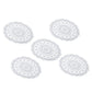 LoveinDIY 1:12 Scale Dollhouse Miniature Lace Tablecloth, 5 Pc White Openwork Doily Set for Dollhouse Round Tables