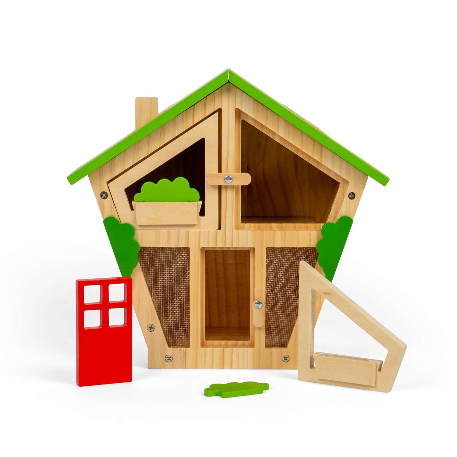 Bigjigs Toys Bug House Wooden Insect Hotel for Kids, Fun Toy of Nature, Outdoor Activity Educational Eco-Friendly Gifts for Wildlife, Age 3+
