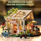 Flowers House Building Set with Lights, Garden Building Kits Sunshine Greenhouse Building Toy for Home Display Decoration Creative Greenhouse Playset