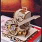 URFunModel 3D Wooden Puzzle for Adults, Mechanical Transmission Guitar Music Box Wooden Model Kit to Build, 150PCS DIY Assembly Steampunk Puzzle Craft