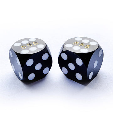 Bescon Colorful Solid Professional Precision Dice Round Corner 9/16" (14.3mm), Solid Colors Precision Backgammon Dice 14.3MM(Solid Black)