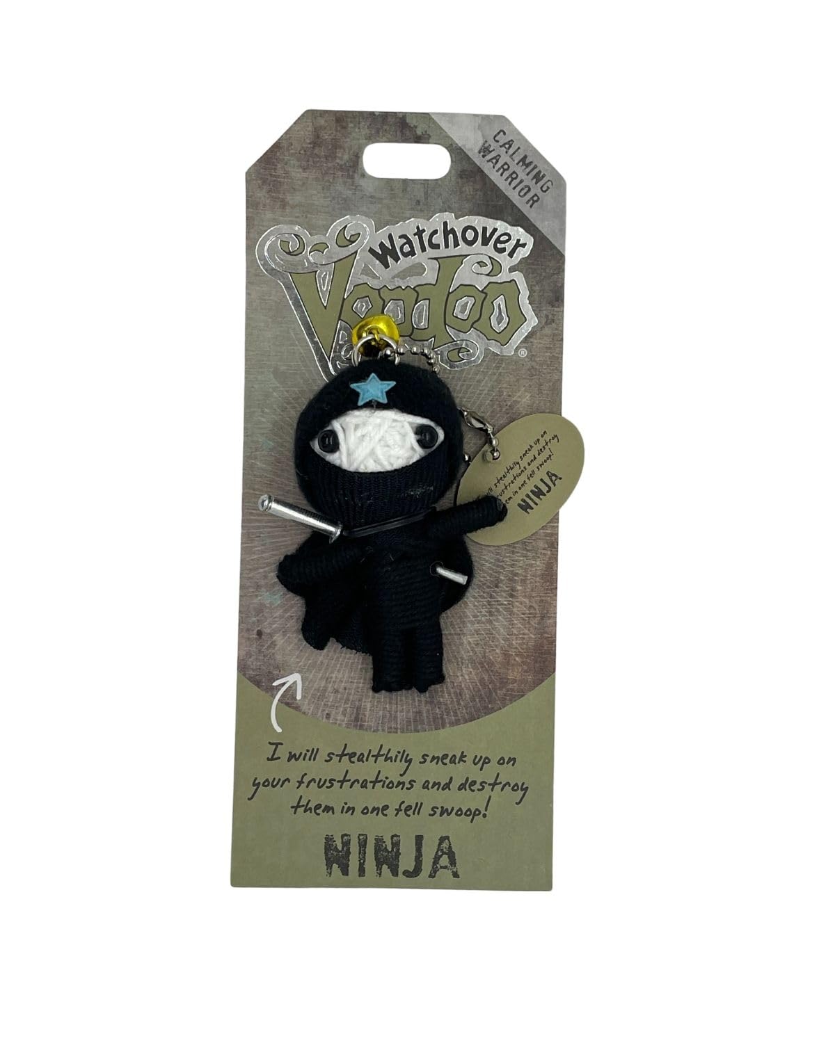 Watchover Voodoo 3-Inch Ninja Keychain - Handcrafted Gift to Bring Good Luck and Positivity Everywhere You Go