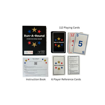 Redmond Games Run-A-Round Card Game, Family Card Game for Kids & Adults, 10 Fun Rounds - Add One Card Each Round, No Player Elimination, Ages 7+, 2-6