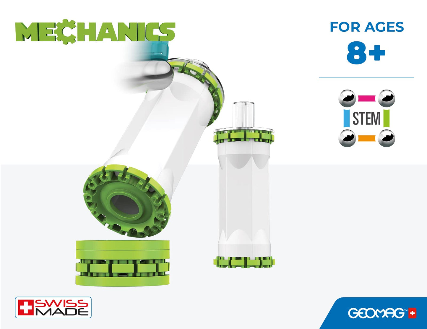 Geomag Mechanics Recycled Challenge Strike, 185 Pieces, White (779)