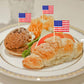 American Flag USA Flag, Small Mini American Toothpick Flags for Food, Cupcakes, Cocktails, Appetizers, Bar Party Decorations
