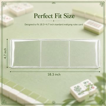 2026 MahjongCard Sleeves 4PCS, Transparent Plastic Covers