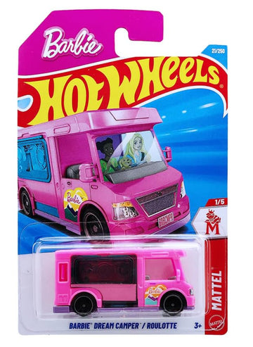 Hot Wheels Barbie Dream Camper [Pink] Mattel 1/5, 21/250, 1:64 Scale Diecast Toy Vehicle