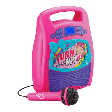 ekids JoJo Siwa Bluetooth Karaoke Machine, Portable Bluetooth Party Speaker with Microphone for Kids, Speaker with USB Port to Play Music