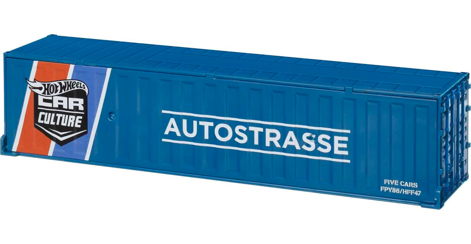 Hot Wheels Strasse, Autobahn, Autostrasse Container Set, 5 1:64 Scale Cars in Collectible Container, Metal/Metal & RealRiders, for Collectors