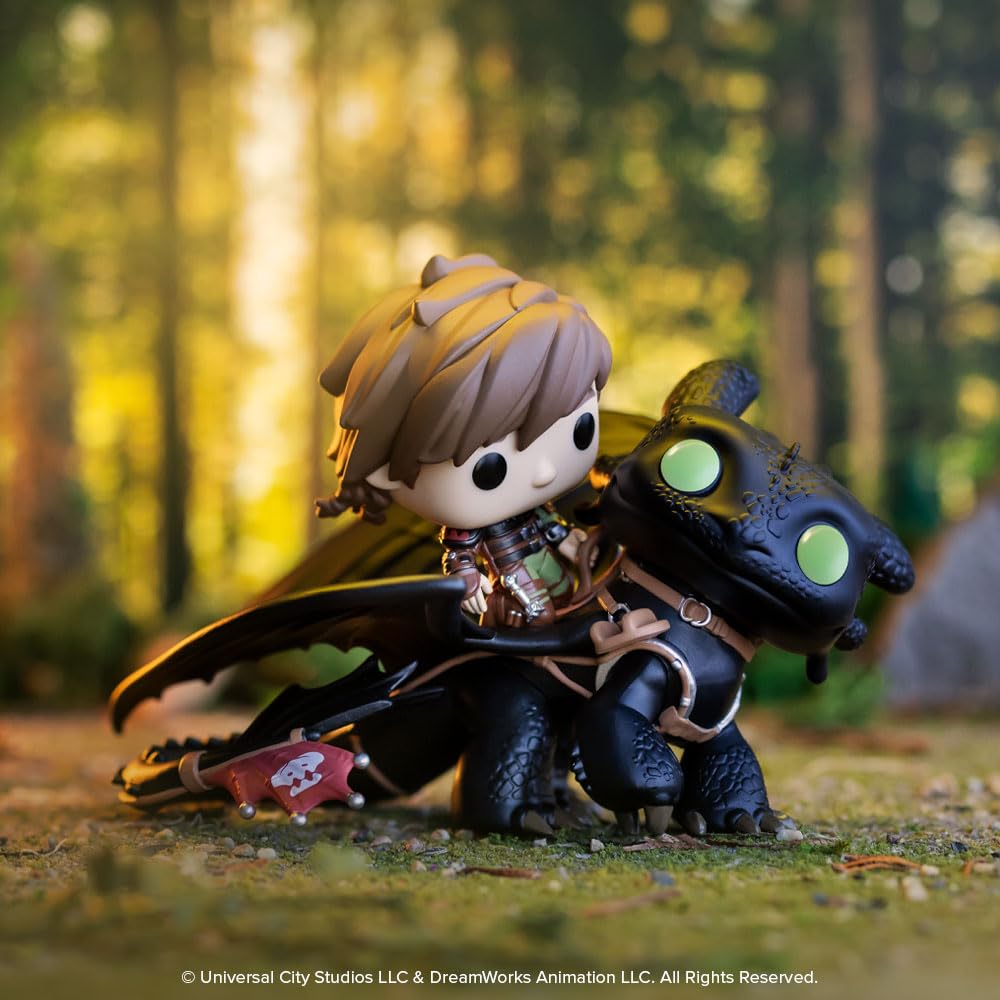 Funko Pop! Rides Deluxe: How to Train Your Dragon - Hiccup with Toothless - Collectable Vinyl Figure - Gift Idea - Official Merchandise - for Kids &
