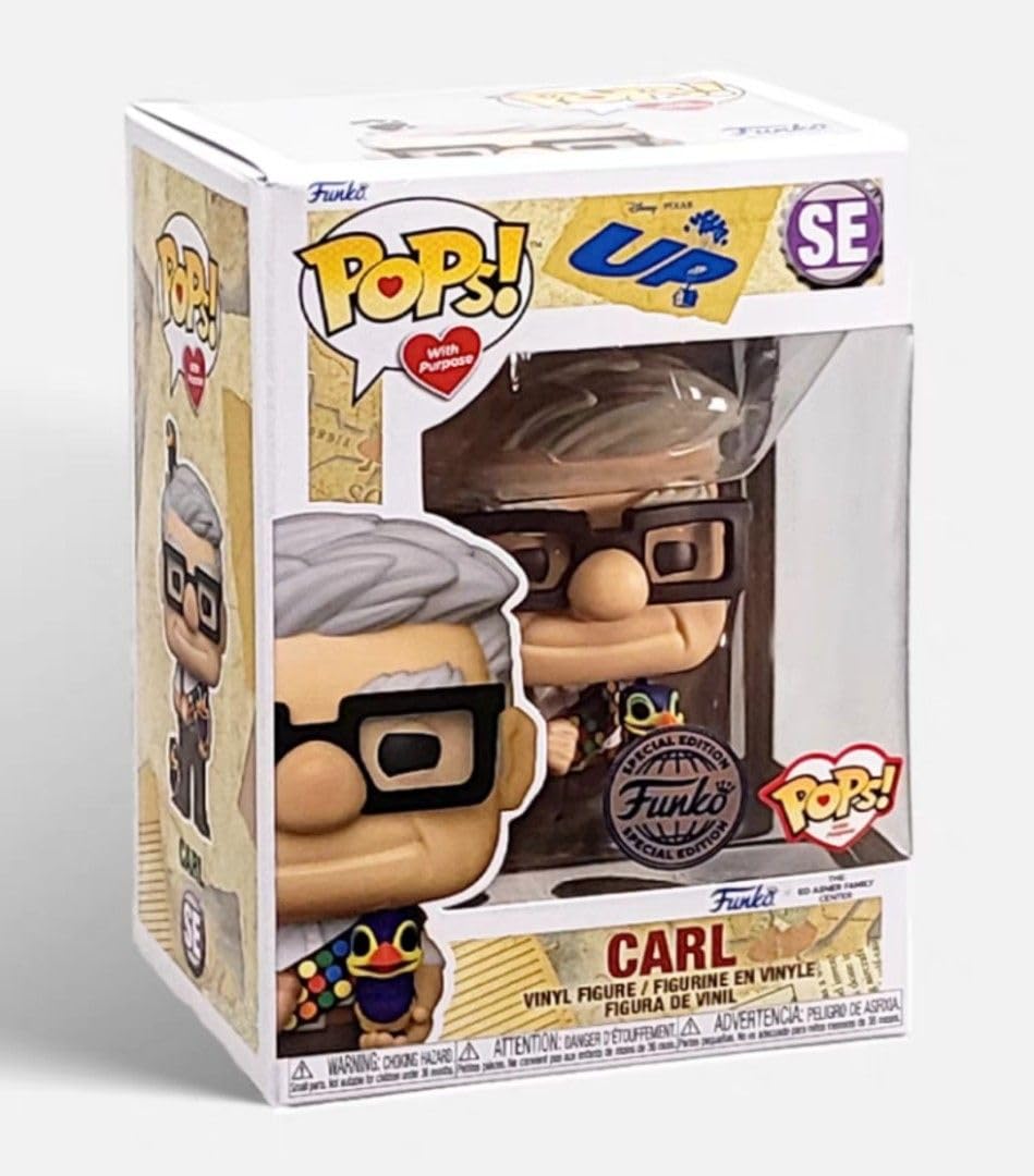 Funko Pop! Disney! Up Pop with Purpose Carl with Kevins Special Edition, 4 pouces, FUN12345