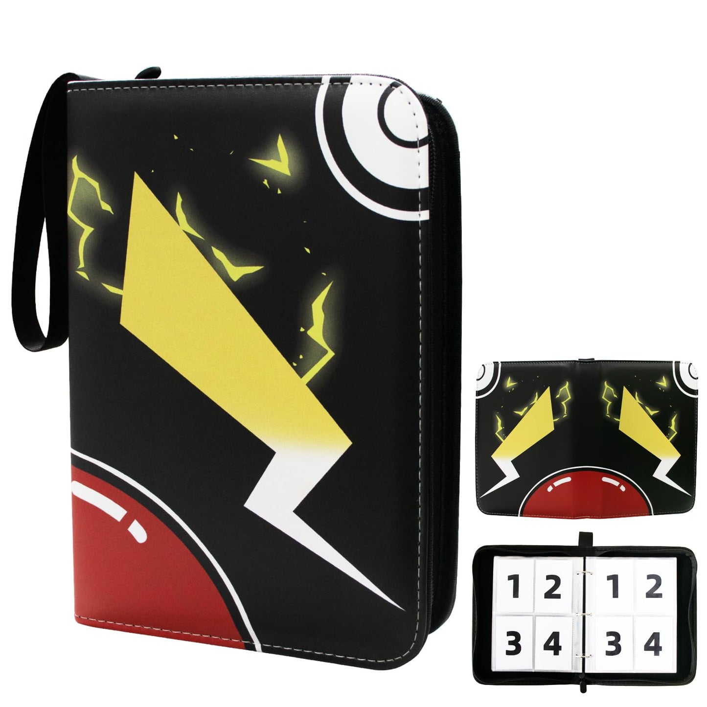 Card Binder, 4 Pocket Trading Card Holder with 50 Removable Sleeves