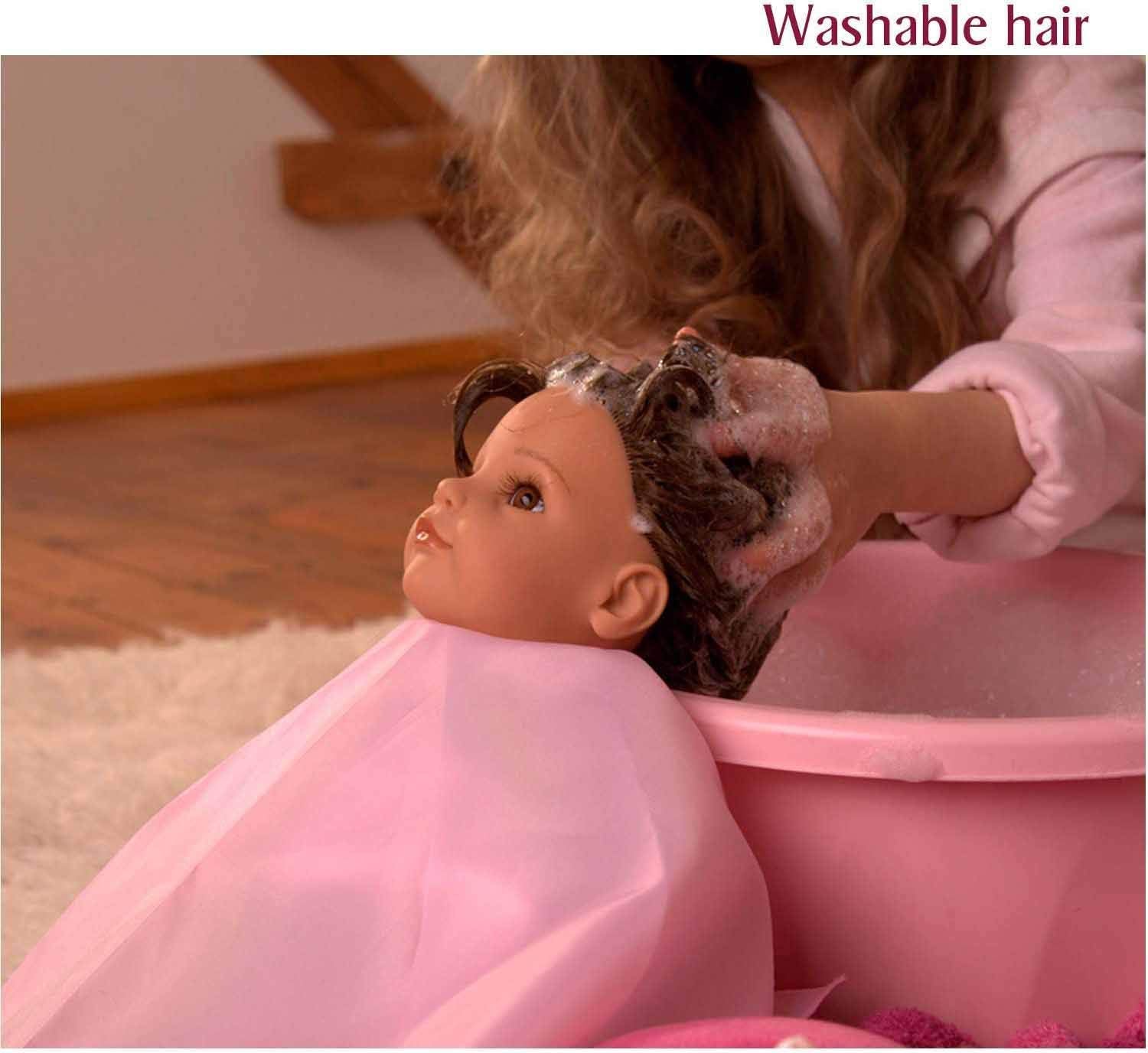 Gotz 1466023 Emily 19.5" Happy Kidz Poseable Vinyl Multi-Jointed Doll with Long Blonde Hair to Wash & Style