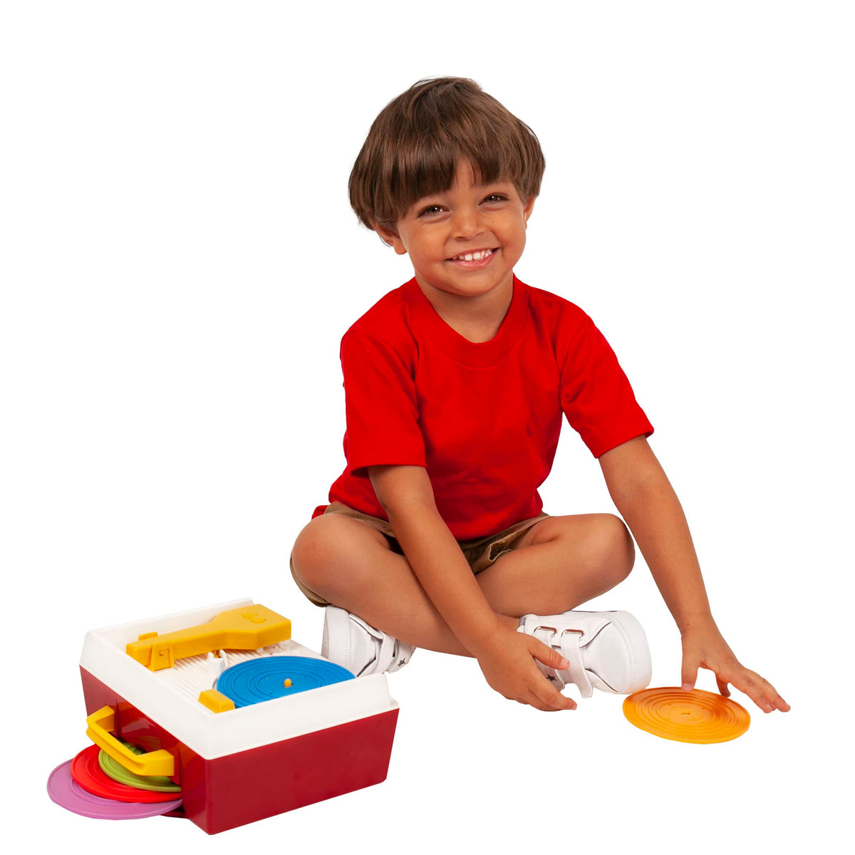 Fisher Price Classics - Record Player - Retro, Tactile Interactive Retro Toy for Kids, Girls, Boys, Toddlers, Baby, Preeschooler, Unisex 18 Months +
