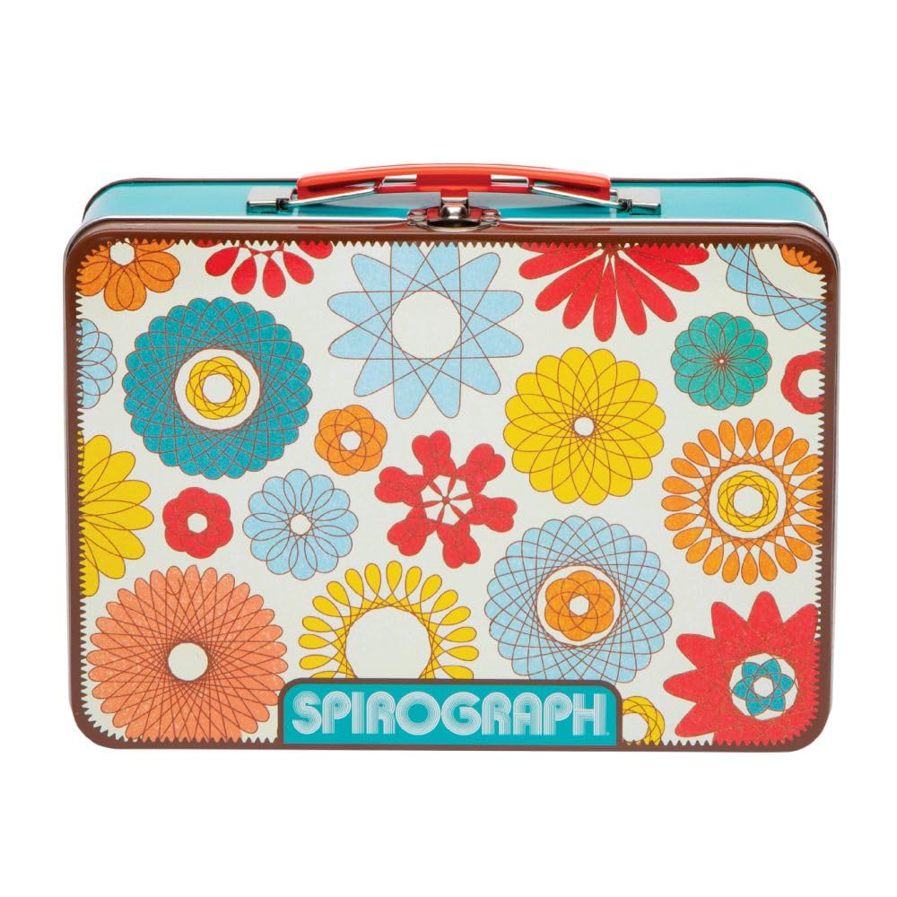 Spirograph Lunchbox Set -Arts and Crafts, Kids Toys, Art Supplies, Craft Supplies, Drawing Kit, Spiral Art, Classic Gear Design Kit, Case, Pens