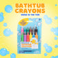 Bath Crayons Set, 12 Colors with Mesh Storage Bag, Non-Toxic Tub Fun