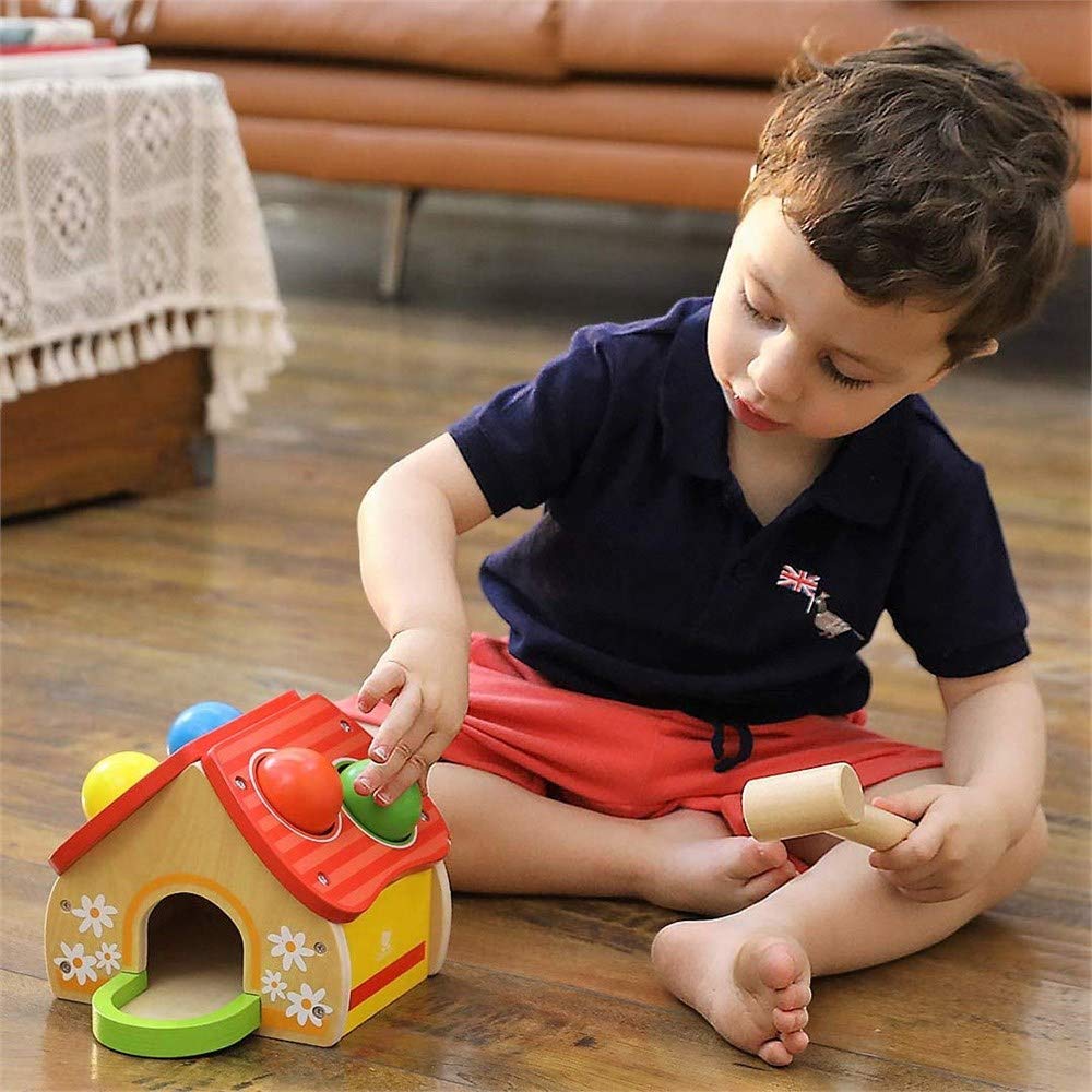 TDOCK 18 Pieces Mini Wooden Hammers Gavel Toy for Kids, Natural Wood Crab Lobster Seafood Mallets