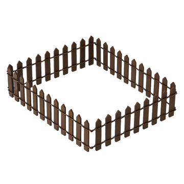 1Pc 35 Inches Brown Mini Fairy Garden Fence, Micro Landscape Miniature Ornaments for Dollhouse, Crafts, Diorama Project, Plant Pot DIY
