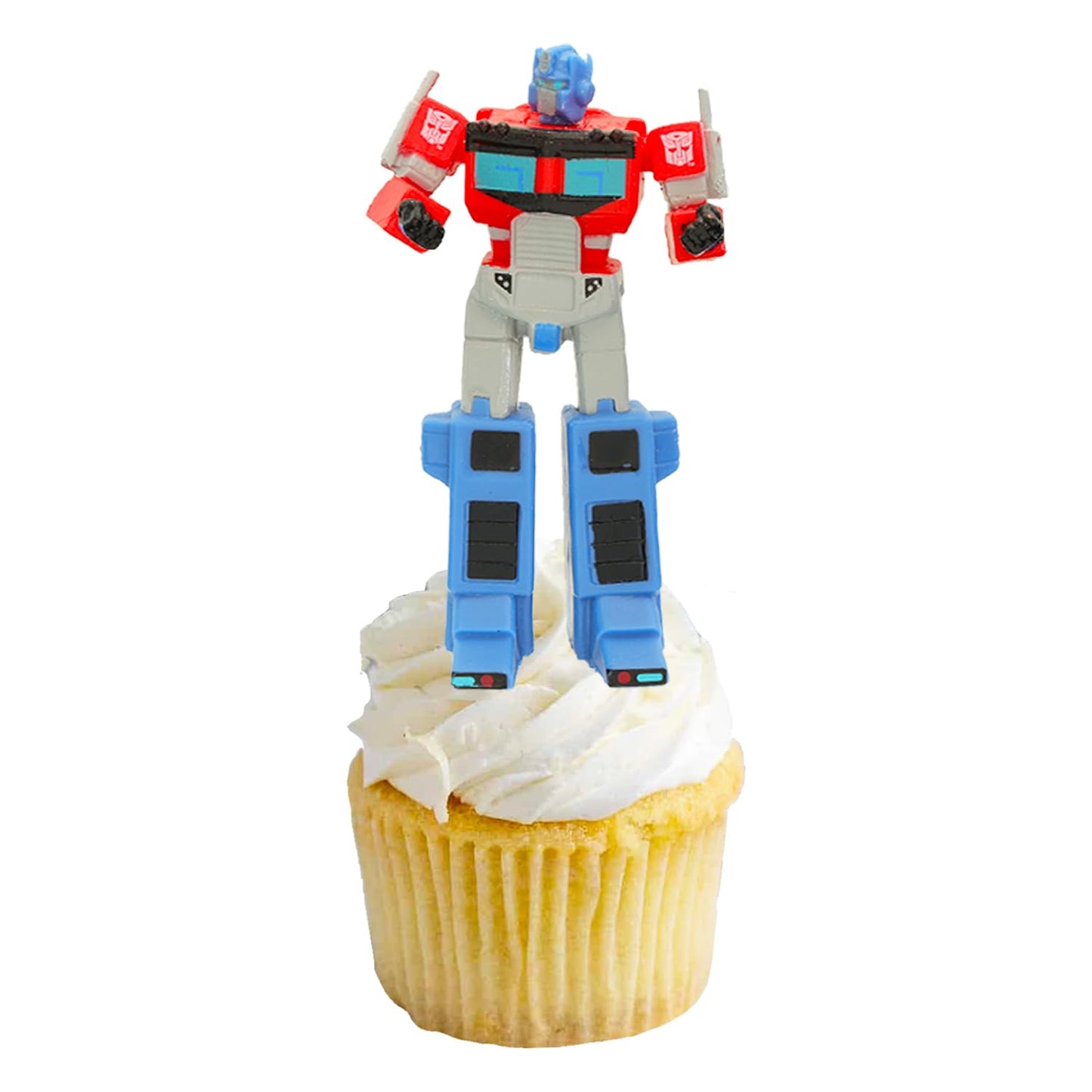 Transformers Mini Figures 6 Pack - Bundle with 4" Squishy Cupcake Topper Action Figurines Plus Stickers, Tattoos | Transformers Party Supplies