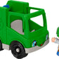 Fisher-Price Little People Recycle Truck, push-along vehicle with figure and play accessory for toddlers and preschool kids ages 1-5 years
