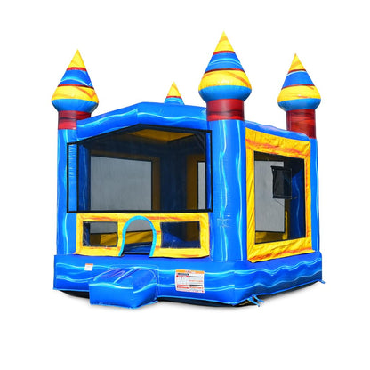 JumpOrange 13’x13’x16’ Melting Arctic Bounce House with Blower & Basketball Hoop ; 15oz Commercial Grade PVC Vinyl, Inflatable Jumper for Kids