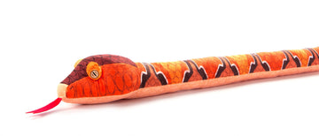 The Petting Zoo Copperhead Snake Stuffed Animal Plushie, Gifts for Kids, Earth Keeperz Snake Animals, Zoologee Orange Copperhead Snake Plush Toy, 54