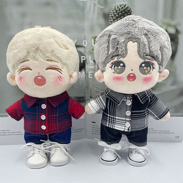 niannyyhouse 10cm 15cm 20cm Plush Doll Clothes Solid Pants Flip Over Jeans Soft Stuffed Plush Toy Dress Up Accessories (b1, 10cm)