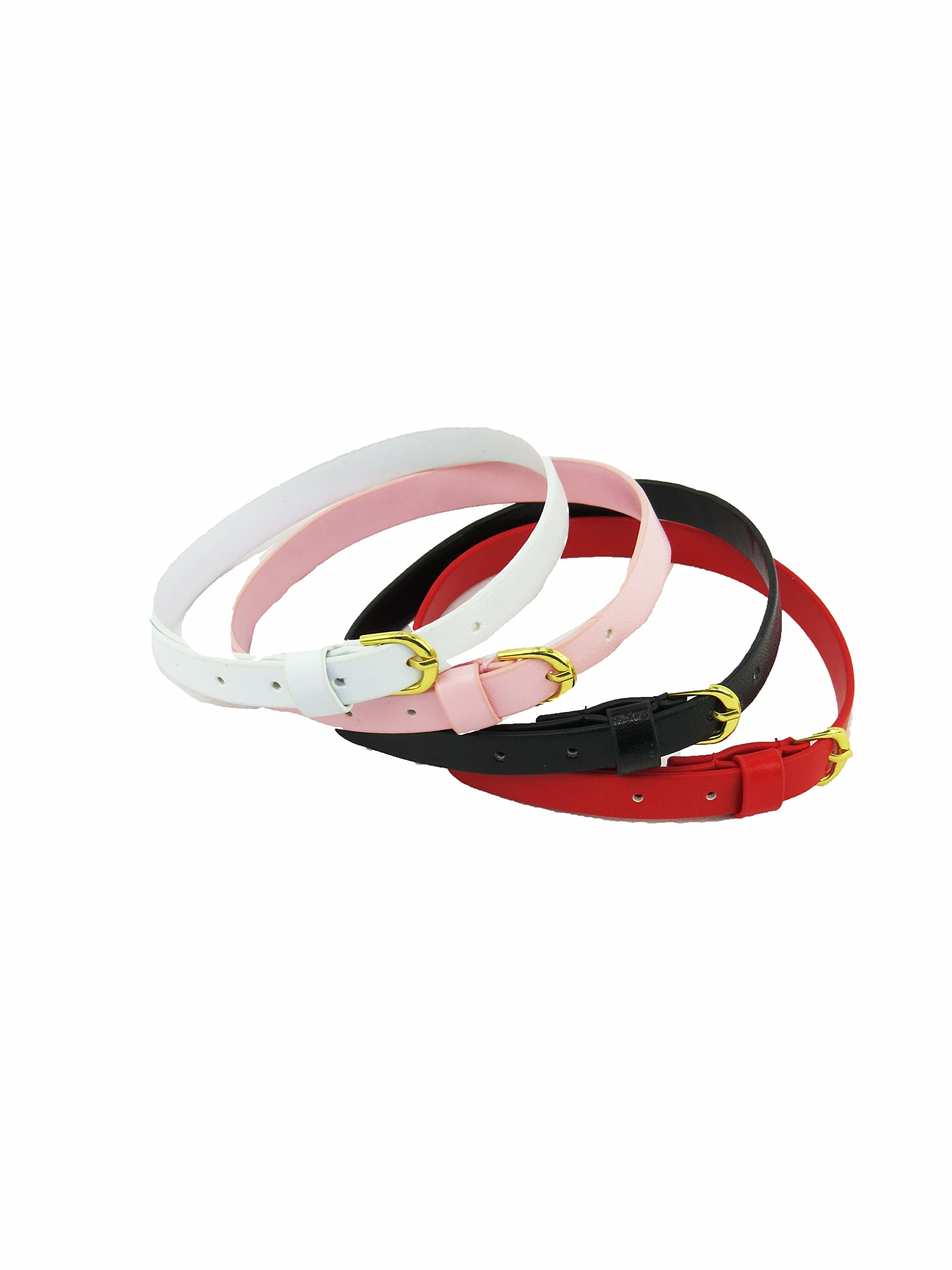 American Fashion World Doll Matte Belts for 18-Inch Dolls | 4 Pack | Premium Quality & Trendy Design | Dolls Accessories for Popular Brands
