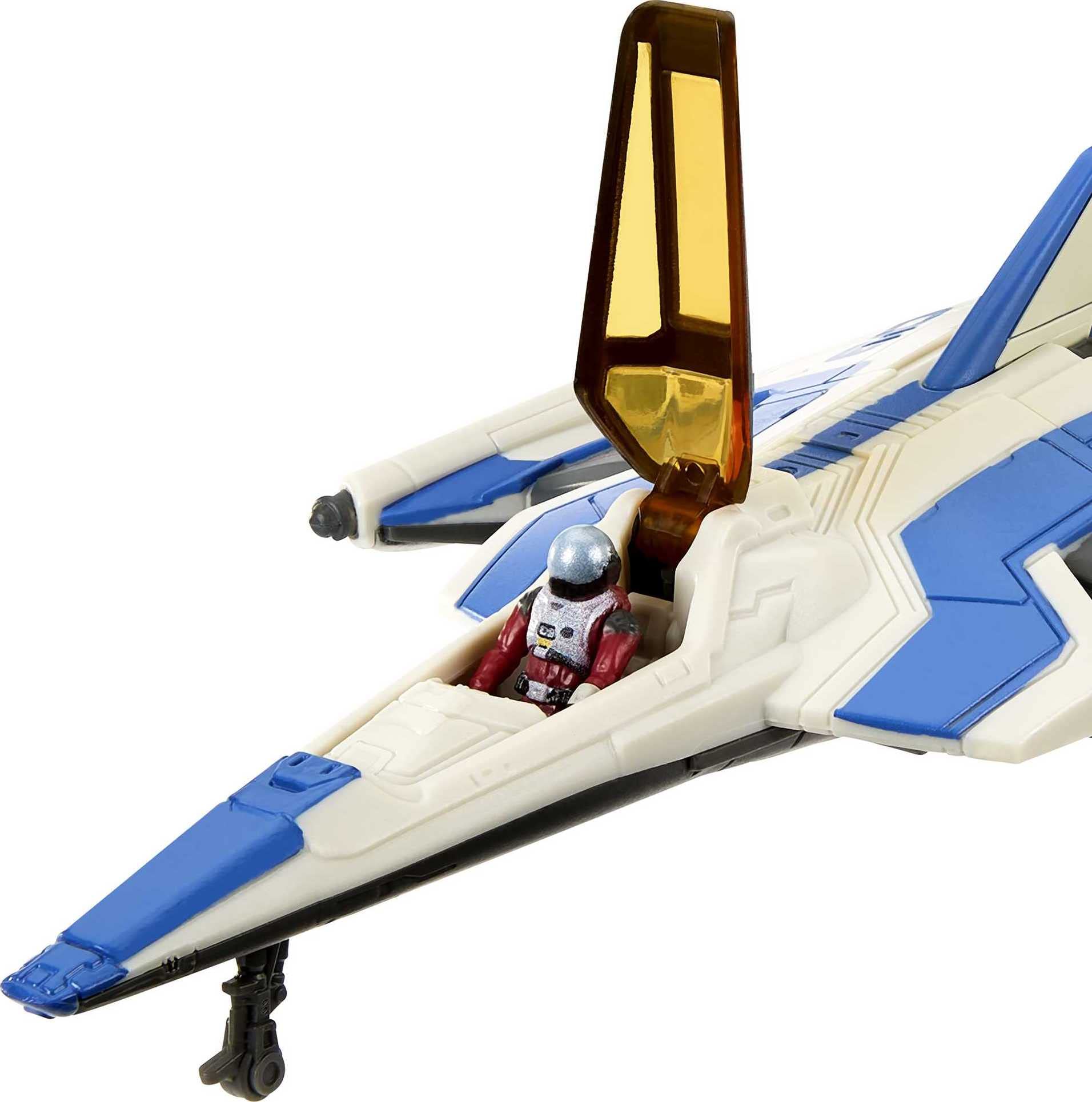 Mattel Disney Pixar Lightyear Hyperspeed Series Mini Action Figure & Toy Vehicle Set, Buzz Lightyear & XL-09 Spaceship, 6-inch Vehicle