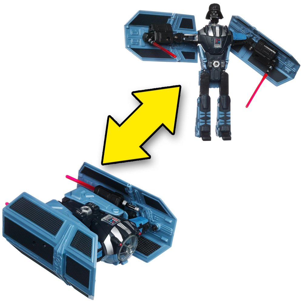 Star Wars Transformers Darth Vaer to Tie Advanced X1 Starfighter